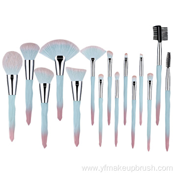 Soft Dense Wood Handle Makeup Brushes Set